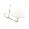 Z-Lite Leila Chandelier, 2-Light, 12 In.W x 62 In.L x 9.5 In.H, Luxe Gold/White Linen 744-62L-LG - alternate 5